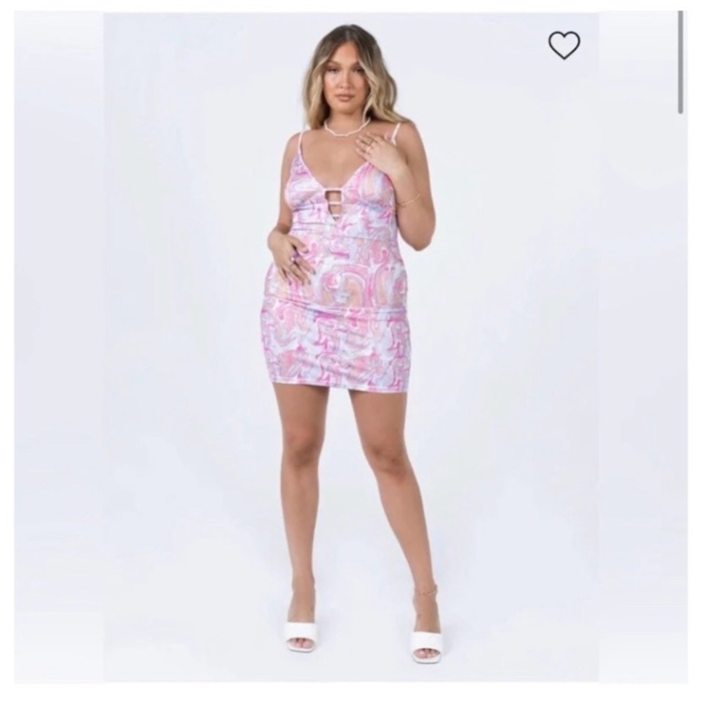 PRINCESS POLLY Pink Retro Dress